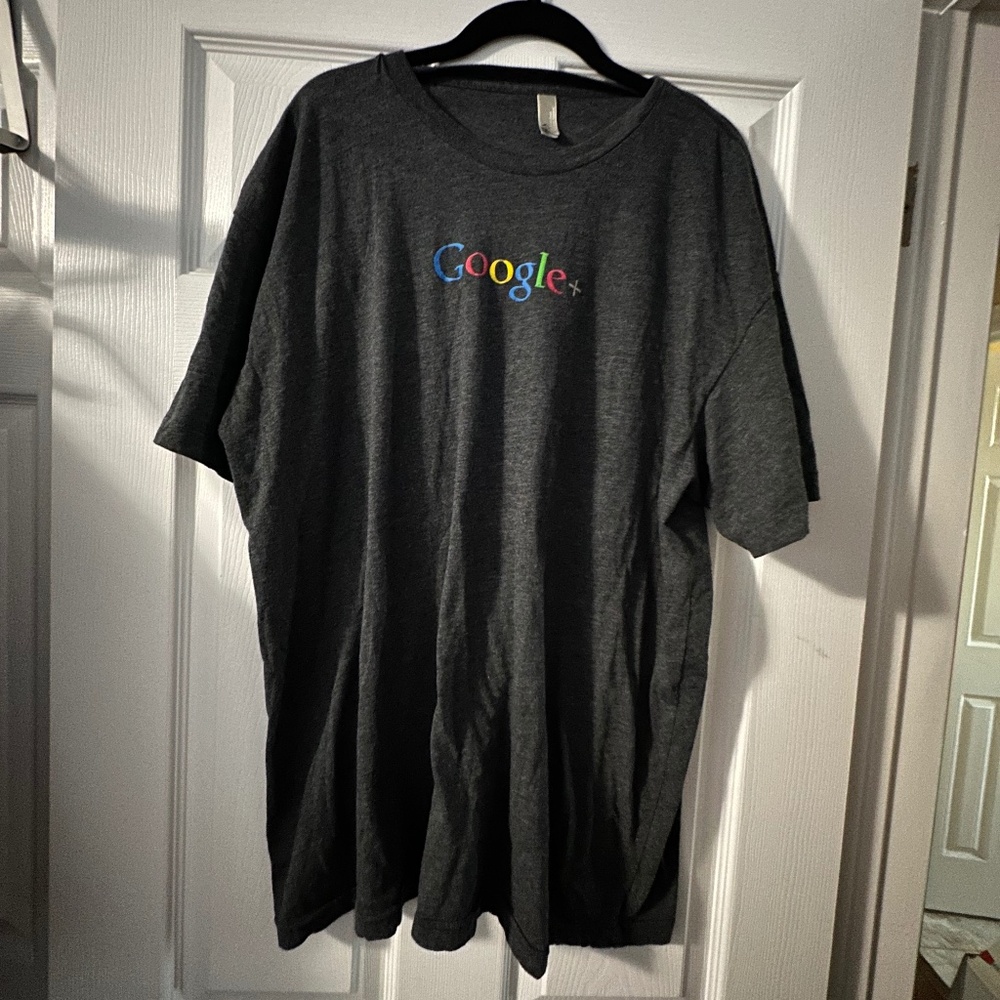 Google+ Graphic T-Shirt – Size 2XL – Dark Grey Tech Logo Tee